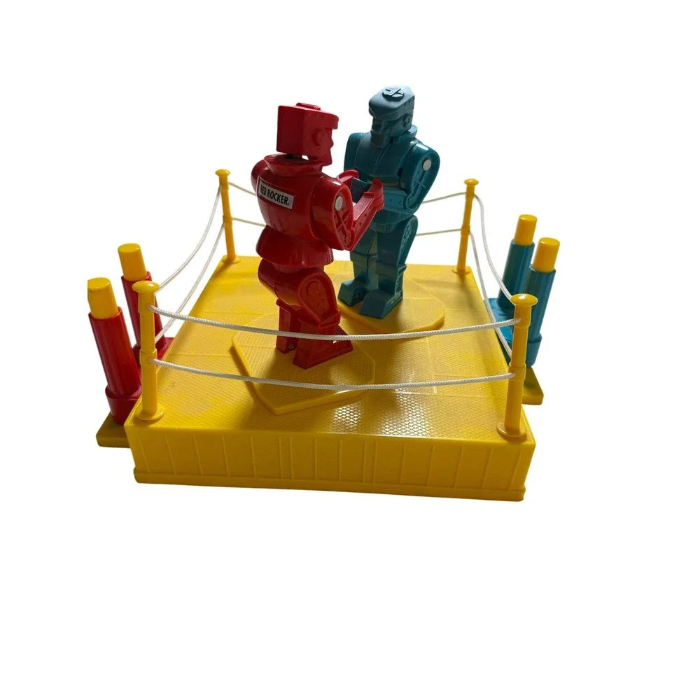Mattel Rock em Sock em Robots Game 2001 Vintage Red Blue Boxing Retro y2k No Box